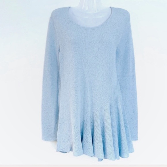 Ball of Cotton Sweaters - Ball of Cotton Asymmetrical Peplum Hem Sweater